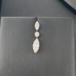 ⁦طقم ابيض ذهب عيار 18 الوزن 12.24 جرام⁩ - الصورة ⁦5⁩