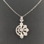 ⁦نصف طقم ابيض ذهب عيار 18 الوزن 5.71 جرام⁩ - الصورة ⁦4⁩