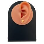 ⁦حلق ذهب عيار 21 الوزن 1.02 جرام⁩ - الصورة ⁦2⁩