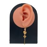 ⁦حلق ذهب عيار 21 الوزن 2.91 جرام⁩ - الصورة ⁦2⁩