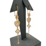 ⁦حلق ذهب عيار 21 الوزن 2.91 جرام⁩ - الصورة ⁦3⁩