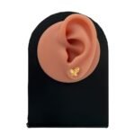 ⁦حلق ذهب عيار 21 الوزن 1.29 جرام⁩ - الصورة ⁦2⁩