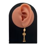 ⁦حلق ذهب عيار 21 الوزن 2.68 جرام⁩ - الصورة ⁦2⁩