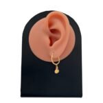 ⁦حلق ذهب عيار 21 الوزن 1.18 جرام⁩ - الصورة ⁦2⁩