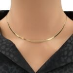 عقد فلات ذهب عيار 18 الوزن 4.40 جرام