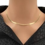 عقد فلات ذهب عيار 18 الوزن 6.38جرام