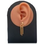 ⁦حلق ذهب عيار 18 الوزن 2.56 جرام⁩ - الصورة ⁦2⁩