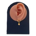 ⁦حلق ذهب عيار 21 الوزن 1.15 جرام⁩ - الصورة ⁦2⁩