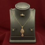 نصف طقم ذهب عيار 21 وزن 3.20 جرام أناقة ناعمة راقية