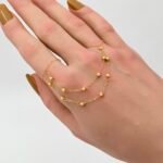 ⁦كف اوتار ذهب عيار 21 الوزن 0.99 جرام⁩ - الصورة ⁦2⁩