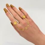 ⁦كف اوتار ذهب عيار 21 الوزن 3.45 جرام⁩ - الصورة ⁦2⁩