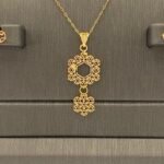 ⁦نصف طقم ذهب عيار 21 الوزن 3.09 جرام⁩ - الصورة ⁦5⁩