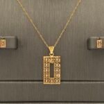 ⁦نصف طقم ذهب عيار 21 الوزن 3.12 جرام⁩ - الصورة ⁦5⁩