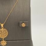 ⁦نصف طقم ذهب عيار 21 الوزن 3.61 جرام⁩ - الصورة ⁦4⁩