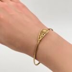 ⁦اسواره ذهب عيار 21 الوزن 2.20 جرام⁩ - الصورة ⁦3⁩