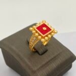 ⁦خاتم ذهب عيار 21 الوزن 2.39 جرام⁩ - الصورة ⁦3⁩