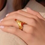 خاتم ذهب عيار 21 الوزن 1.94 جرام