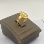 ⁦خاتم ذهب عيار 21 الوزن 0.77 جرام⁩ - الصورة ⁦3⁩