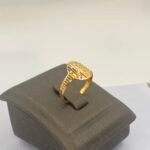 ⁦خاتم ذهب عيار 21 الوزن 0.82 جرام⁩ - الصورة ⁦3⁩