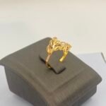 ⁦خاتم ذهب عيار 21 الوزن 0.77 جرام⁩ - الصورة ⁦3⁩