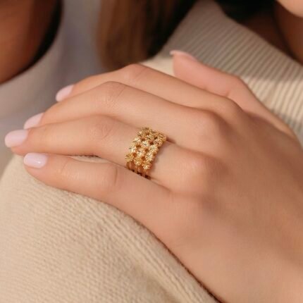 خاتم ذهب عيار 21 وزن 1.81 جرام قطعة جميلة لمحبات البساطة الراقية