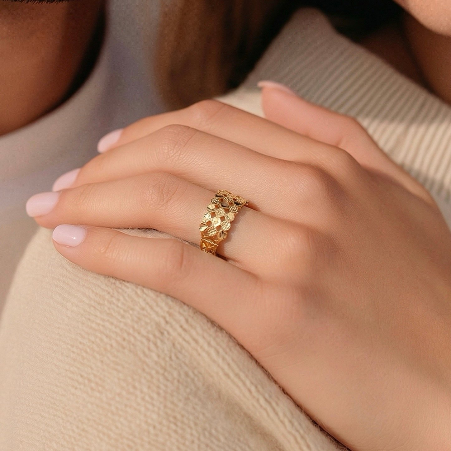 img_5831 خاتم ذهب عيار 21 - الصورة 1