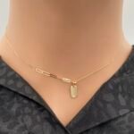 ⁦عقد ذهب عيار 18 الوزن 0.90 جرام⁩ - الصورة ⁦2⁩