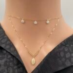 ⁦عقد ذهب عيار 18 وزن 1.30 جرام لمسة ذهبية⁩ - الصورة ⁦3⁩