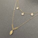 ⁦عقد ذهب عيار 18 وزن 1.30 جرام لمسة ذهبية⁩ - الصورة ⁦5⁩