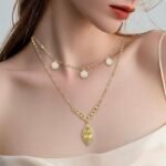 عقد ذهب عيار 18 وزن 1.30 جرام لمسة ذهبية