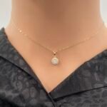 ⁦عقد ذهب عيار 18 وزن 0.93 جرام أناقة جذابة⁩ - الصورة ⁦2⁩