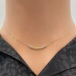 ⁦عقد ذهب عيار 18 وزن 0.80 جرام لمسة ذهبية مميزة⁩ - الصورة ⁦2⁩