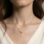 عقد ذهب عيار 18 وزن 0.76 جرام لمسة جميلة