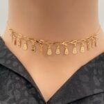 ⁦عقد تشوكر ذهب عيار 21 الوزن 1.38 جرام⁩ - الصورة ⁦2⁩