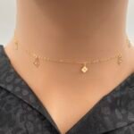 ⁦عقد تشوكر ذهب عيار 21 الوزن 0.62 جرام⁩ - الصورة ⁦2⁩