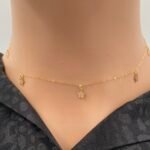 ⁦عقد تشوكر ذهب عيار 21 الوزن 0.60 جرام⁩ - الصورة ⁦2⁩