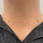 ⁦عقد تشوكر ذهب عيار 21 الوزن 0.59 جرام⁩ - الصورة ⁦2⁩