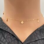 ⁦عقد تشوكر عيار 21 الوزن 0.66 جرام⁩ - الصورة ⁦2⁩