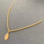 ⁦عقد ذهب عيار 21 الوزن 0.63 جرام⁩ - الصورة ⁦4⁩