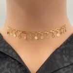 ⁦عقد تشوكر ذهب عيار 21 الوزن 1.38 جرام⁩ - الصورة ⁦2⁩