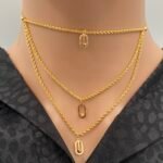 ⁦عقد ذهب عيار 21 الوزن 3.09 جرام⁩ - الصورة ⁦2⁩