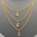 ⁦عقد ذهب عيار 21 الوزن 3.09 جرام⁩ - الصورة ⁦4⁩