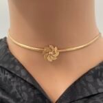 ⁦عقد ذهب عيار 21 وزن 3.35 جرام لمسة جذابة⁩ - الصورة ⁦3⁩