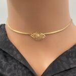 ⁦عقد ذهب عيار 21 الوزن 3.13 جرام⁩ - الصورة ⁦2⁩