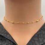 ⁦عقد تشوكر ذهب عيار 21 الوزن 2.92 جرام⁩ - الصورة ⁦2⁩