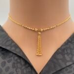 ⁦عقد ذهب عيار 21 الوزن 3.16 جرام⁩ - الصورة ⁦2⁩