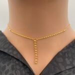 ⁦عقد ذهب عيار 21 وزن 2.37 جرام تصميم أنيق⁩ - الصورة ⁦2⁩