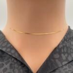 ⁦عقد فلات ذهب عيار 21 الوزن 0.90 جرام⁩ - الصورة ⁦2⁩