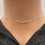 ⁦عقد ذهب عيار 18 الوزن 0.85 جرام⁩ - الصورة ⁦4⁩