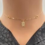 ⁦عقد ذهب عيار 18 الوزن 1.12 جرام⁩ - الصورة ⁦2⁩